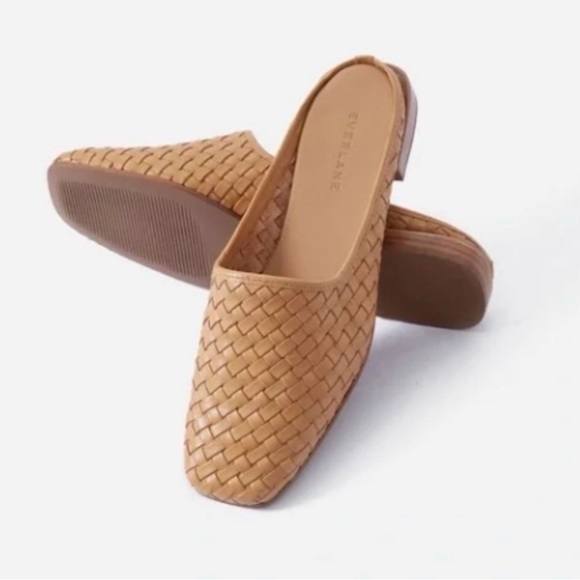 Everlane Shoes - Everlane Woven Leather Mule in Tan